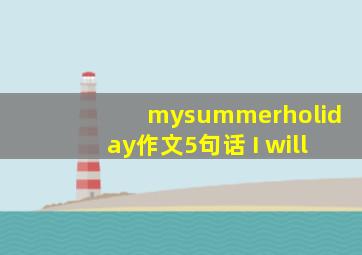 mysummerholiday作文5句话 I will